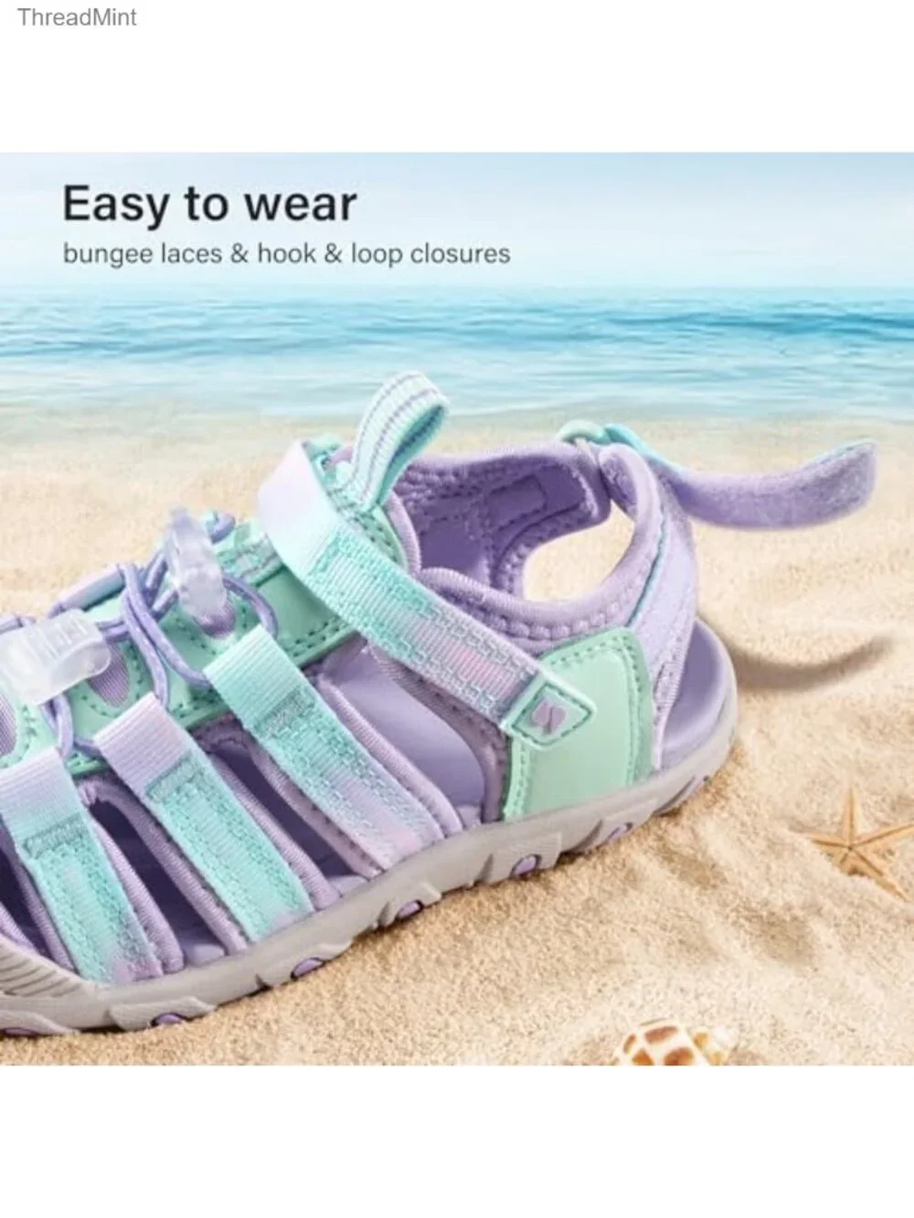 Kids Closed Toe Water Sandals Athletic Outdoor Sport Hiking